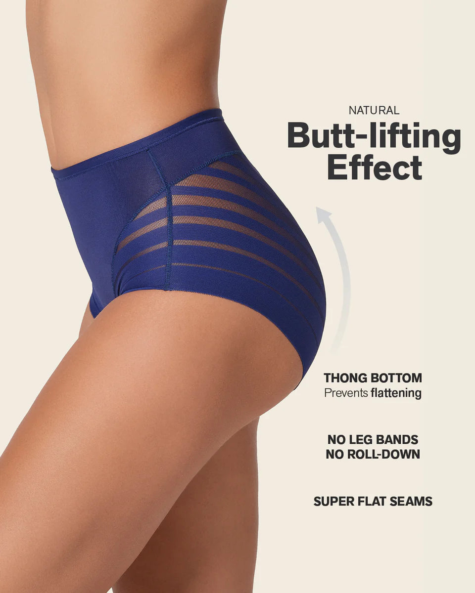 Stripe Undetectable Lace Classic Shaper Panty