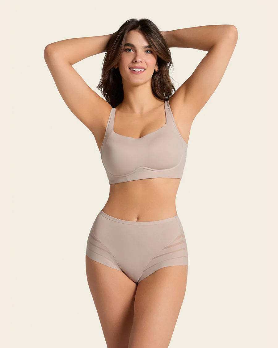 Stripe Undetectable Lace Classic Shaper Panty