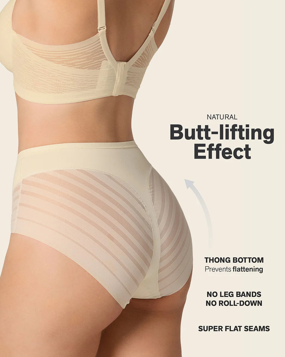 Stripe Undetectable Lace Classic Shaper Panty
