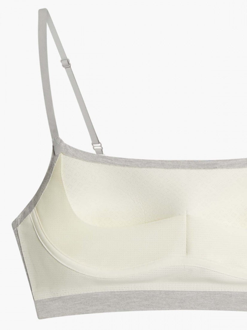 Seamless Cotton Moulded Scoop Wireless Bralette (Cup B-C)