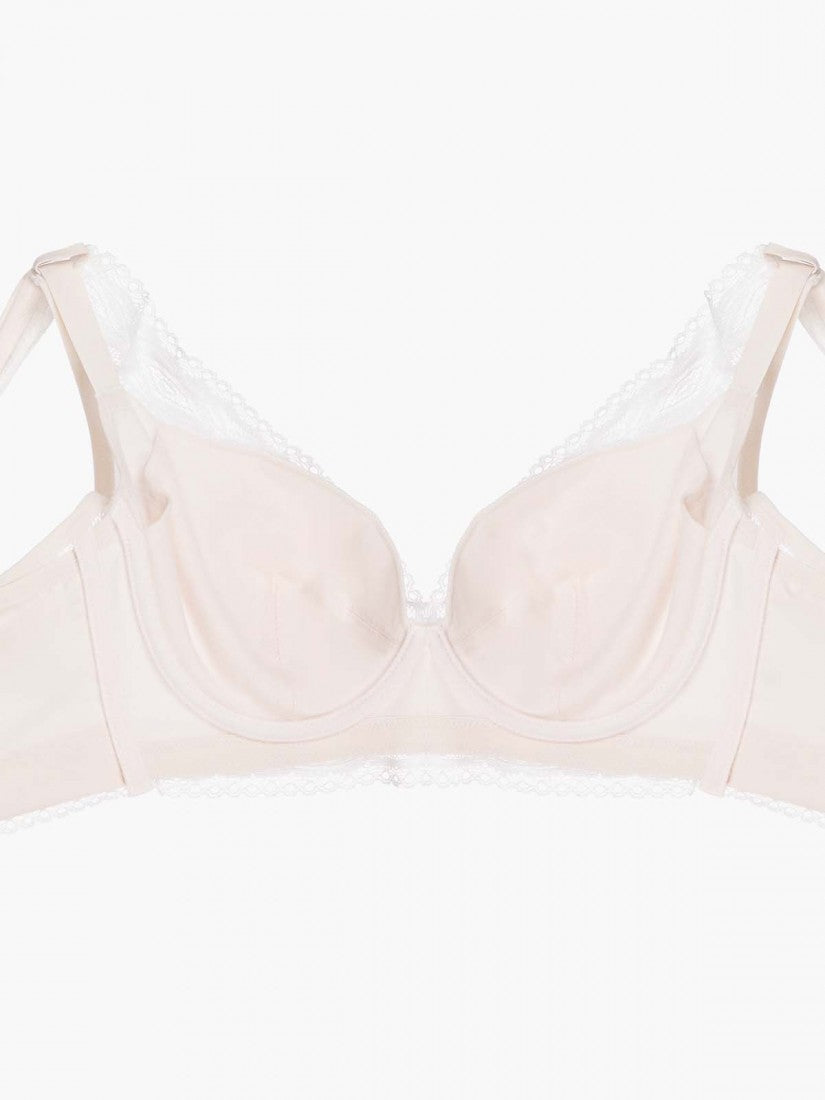NiTi Shape-Memory Wire Non-padded Lace Plunge Bra (Cup C-D)