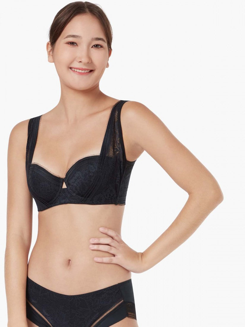 NiTi Shape-Memory Wire Lace Moulded Demi Bra (Cup A-B)