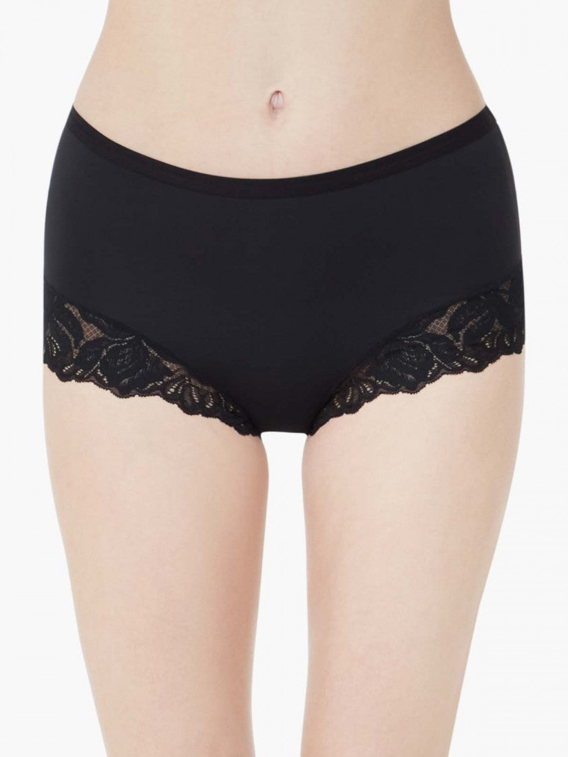 Lace Trimmed Midi Lite-control Brief