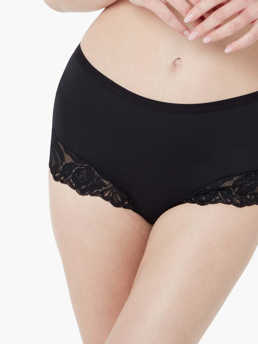 Lace Trimmed Midi Lite-control Brief