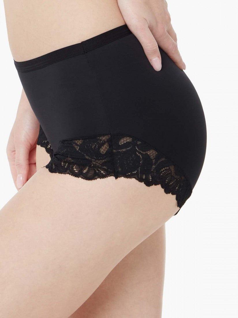 Lace Trimmed Midi Lite-control Brief
