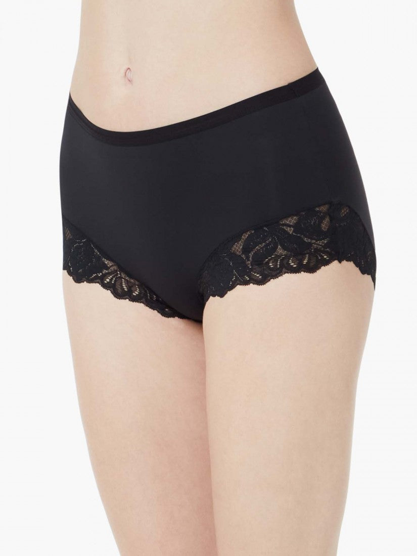 Lace Trimmed Midi Lite-control Brief