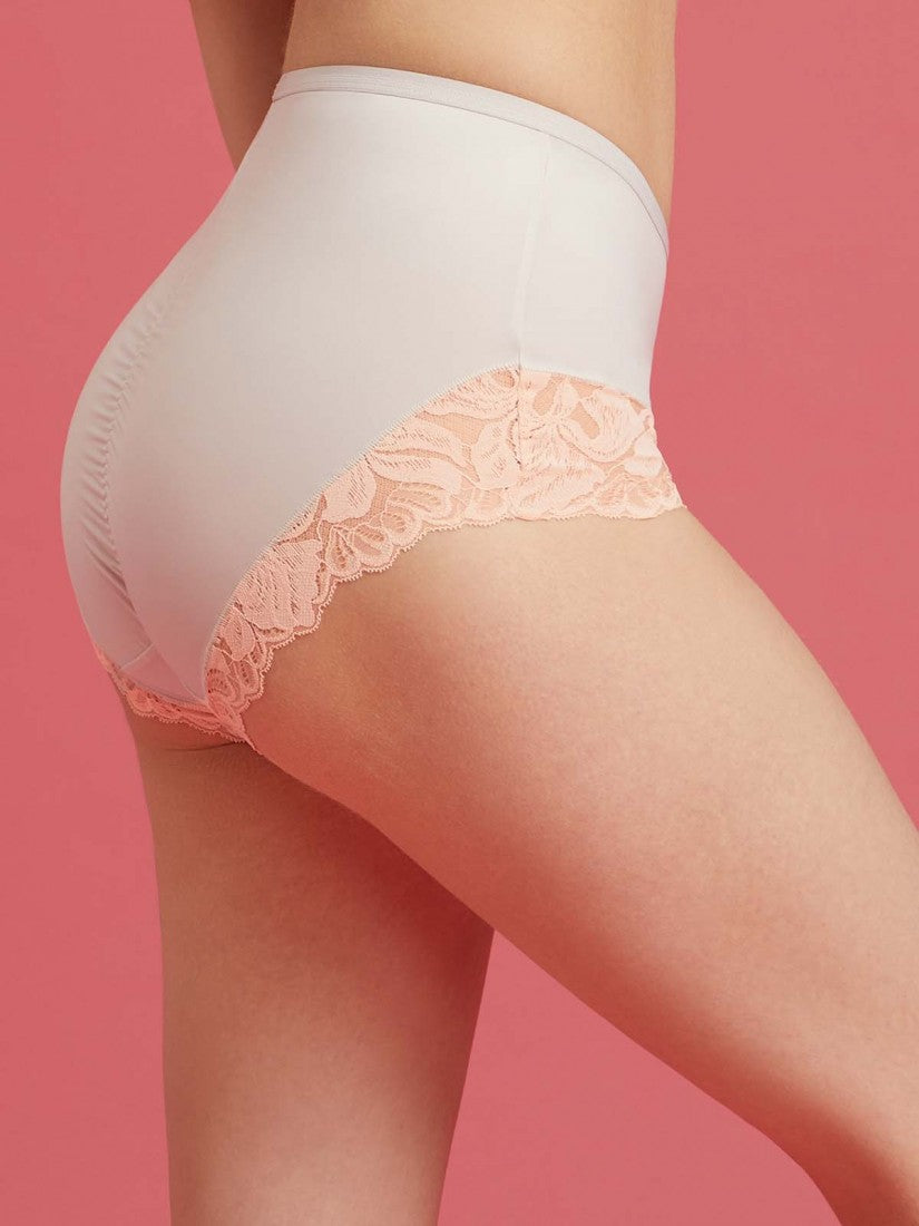 Lace Trimmed Midi Lite-control Brief