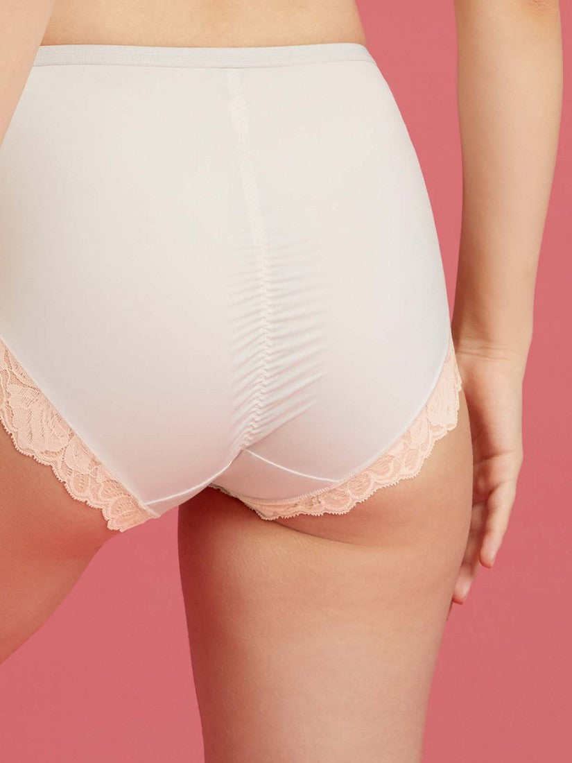 Lace Trimmed Midi Lite-control Brief