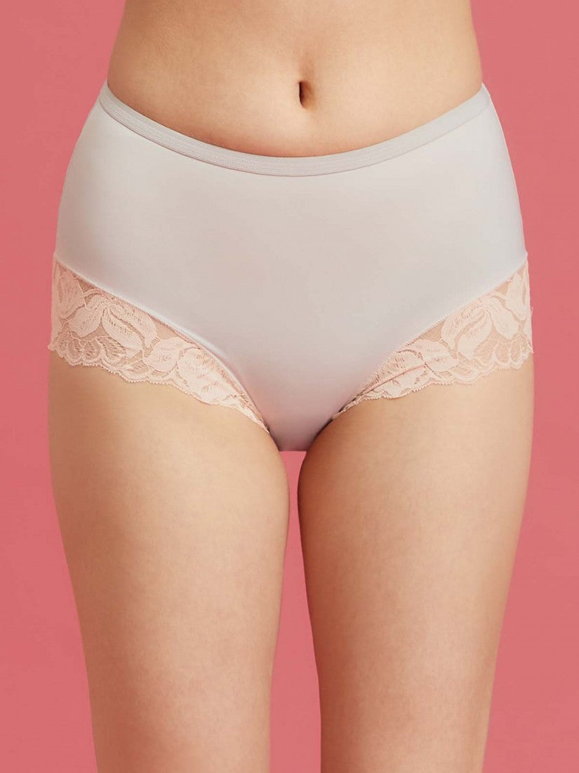 Lace Trimmed Midi Lite-control Brief