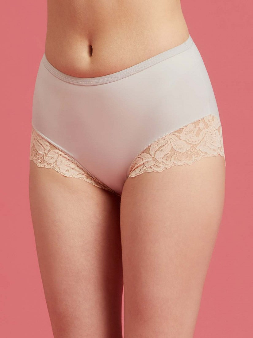 Lace Trimmed Midi Lite-control Brief