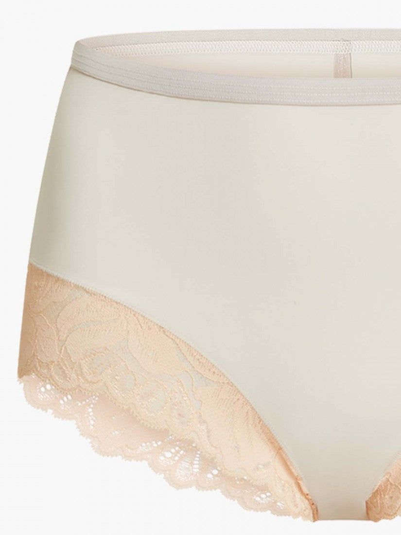 Lace Trimmed Midi Lite-control Brief