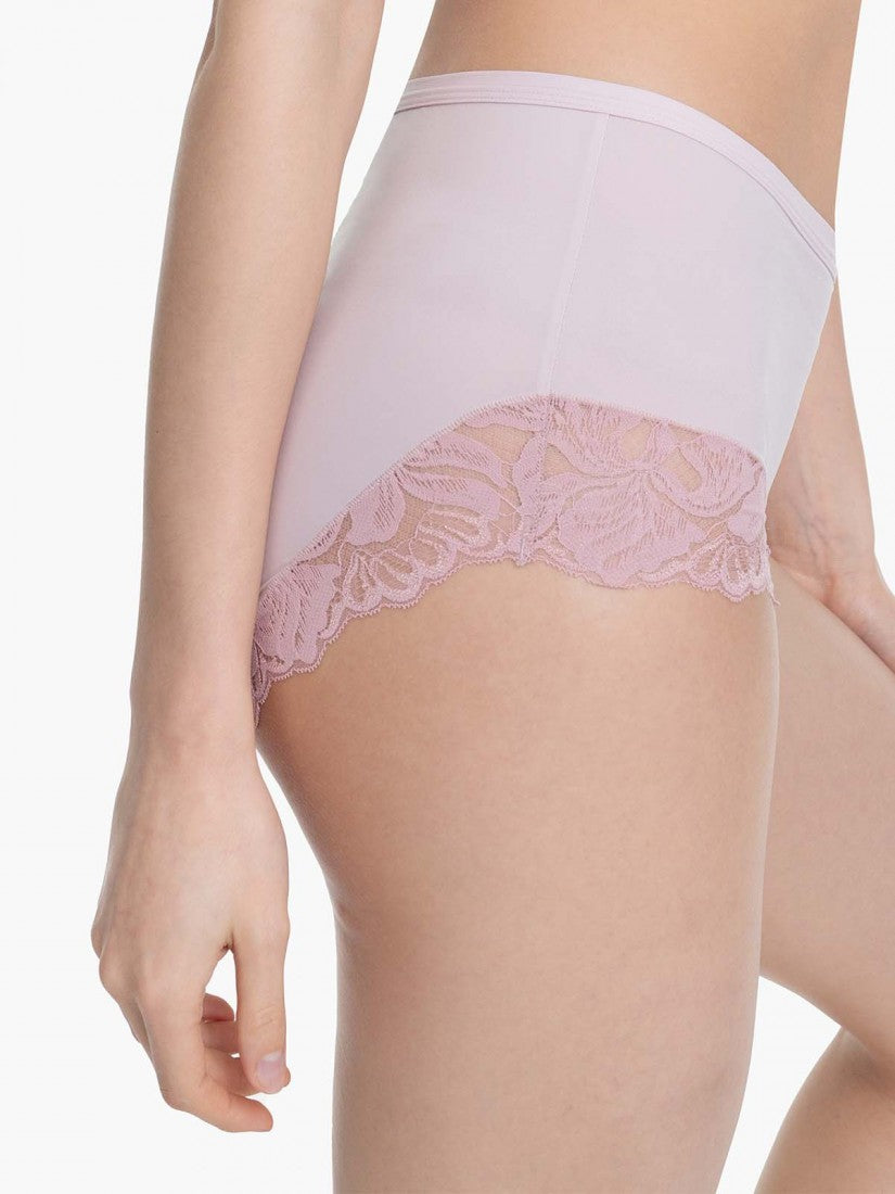 Lace Trimmed Midi Lite-control Brief