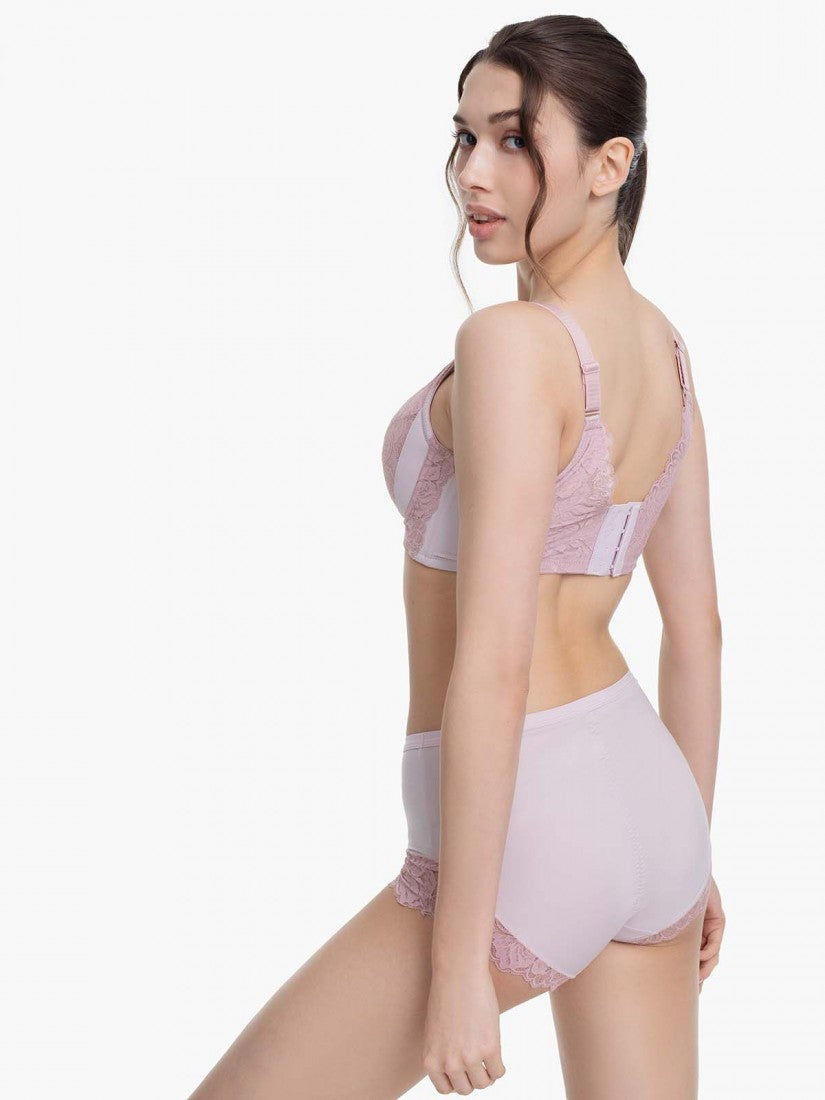 Lace Trimmed Midi Lite-control Brief