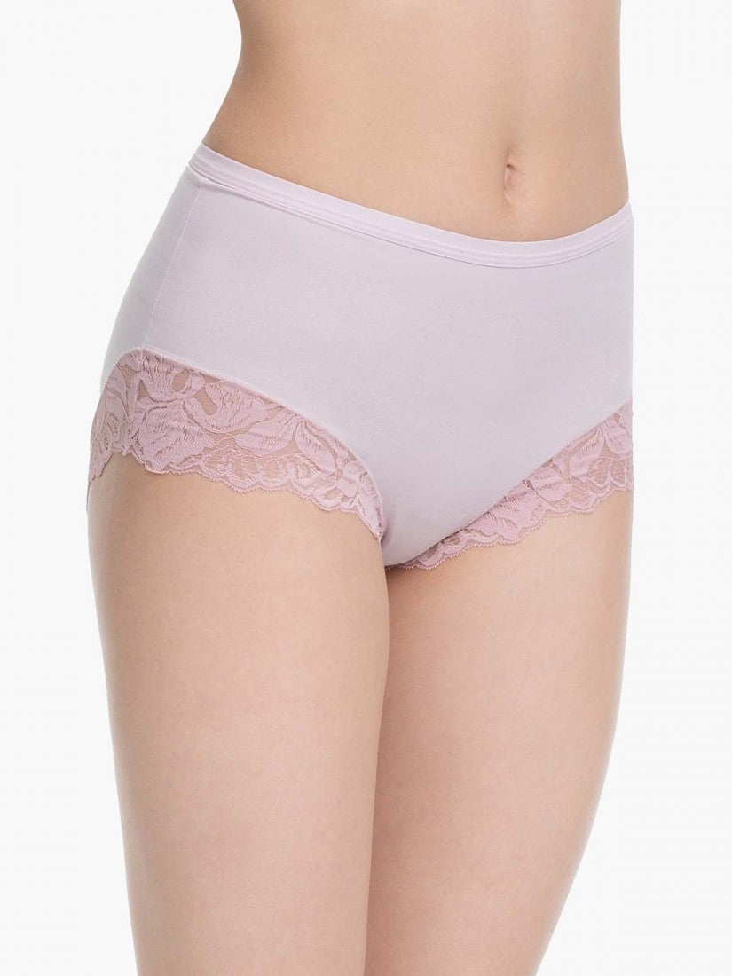 Lace Trimmed Midi Lite-control Brief