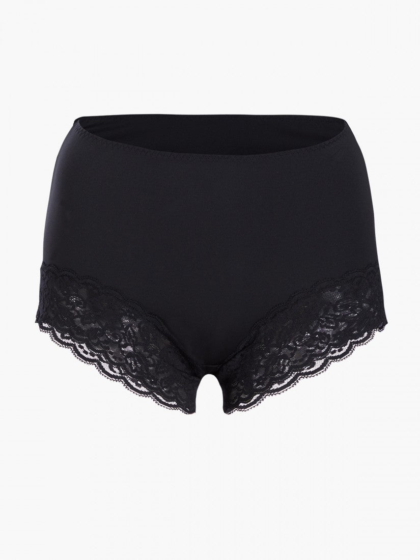 Lace Trimmed Midi Lite-control Brief
