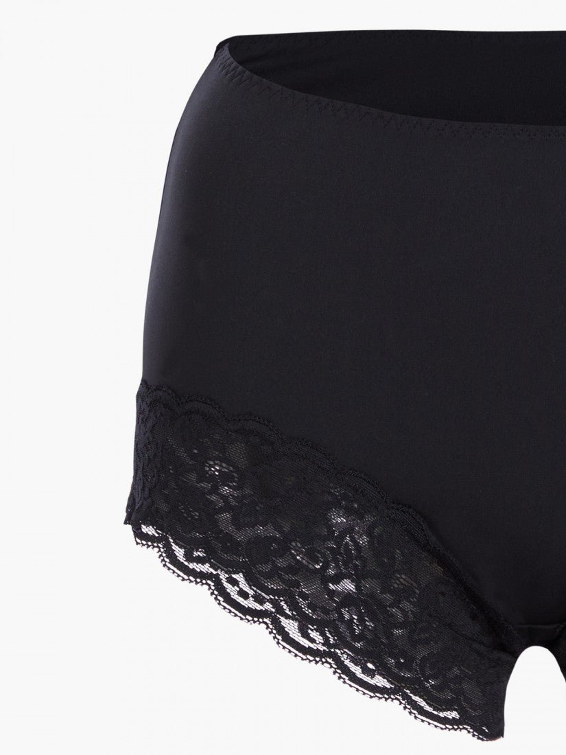 Lace Trimmed Midi Lite-control Brief