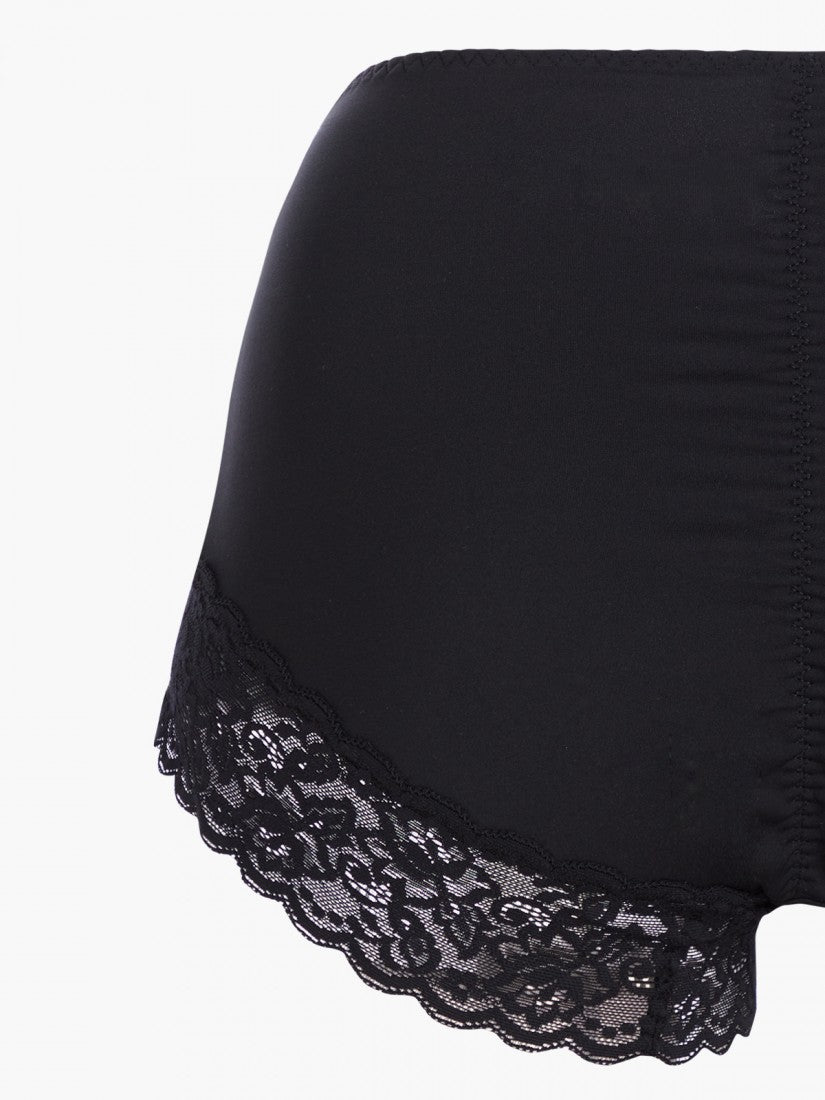 Lace Trimmed Midi Lite-control Brief
