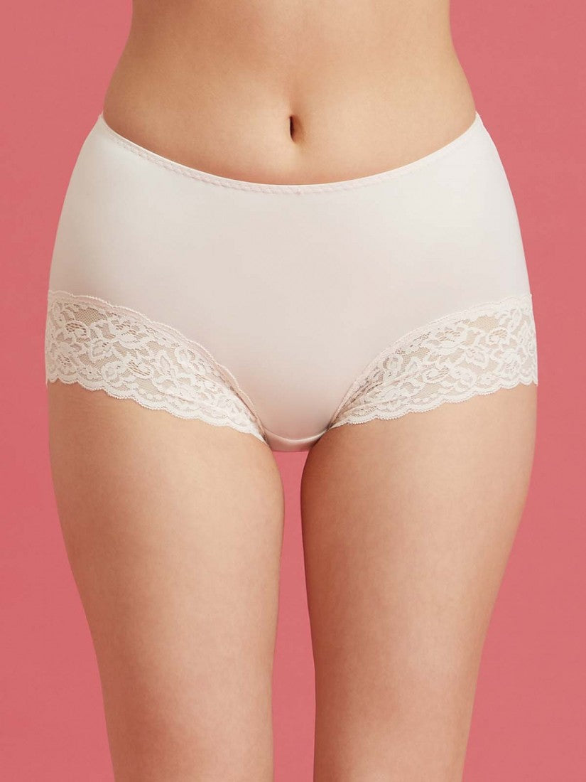 Lace Trimmed Midi Lite-control Brief