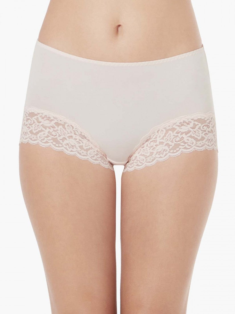 Lace Trimmed Midi Lite-control Brief