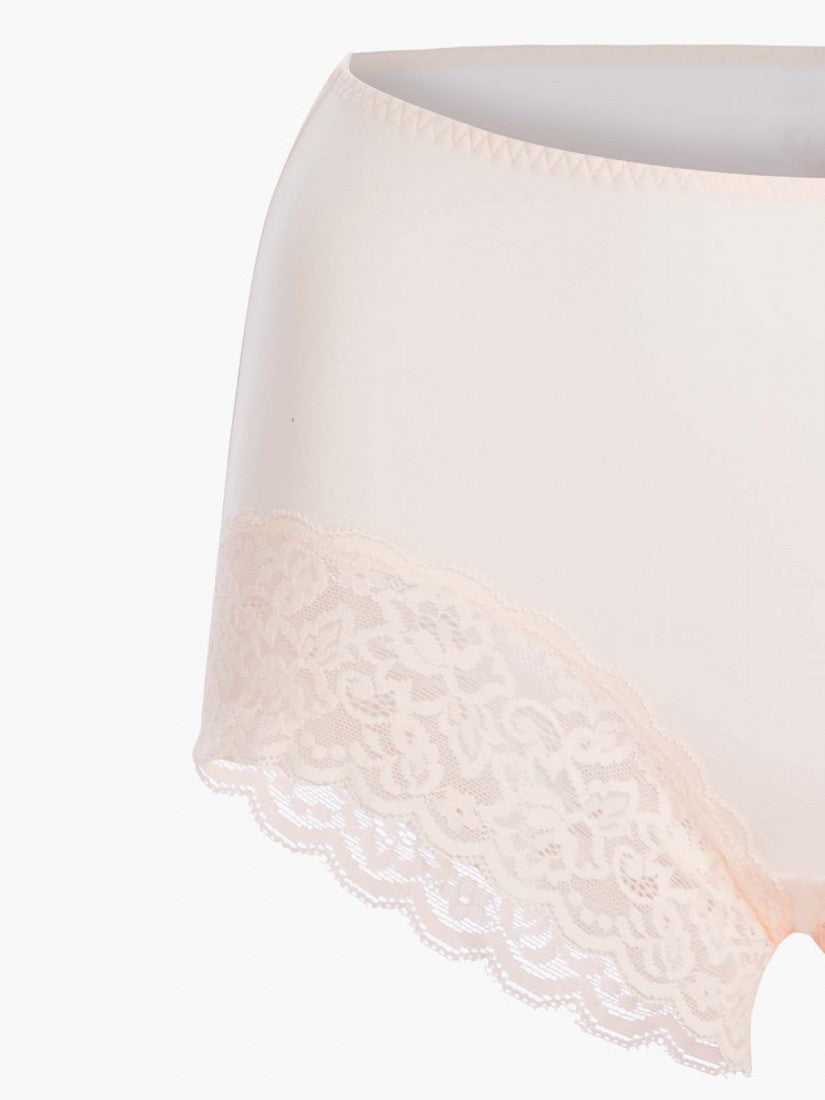 Lace Trimmed Midi Lite-control Brief