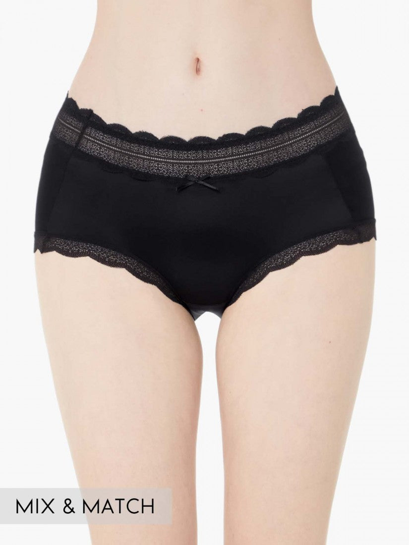 Lace Trimmed Short Brief