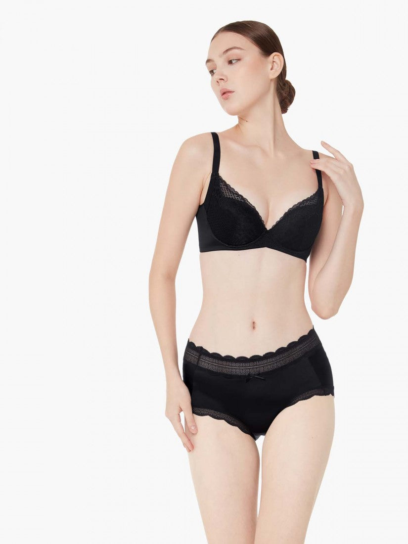 Lace Trimmed Short Brief