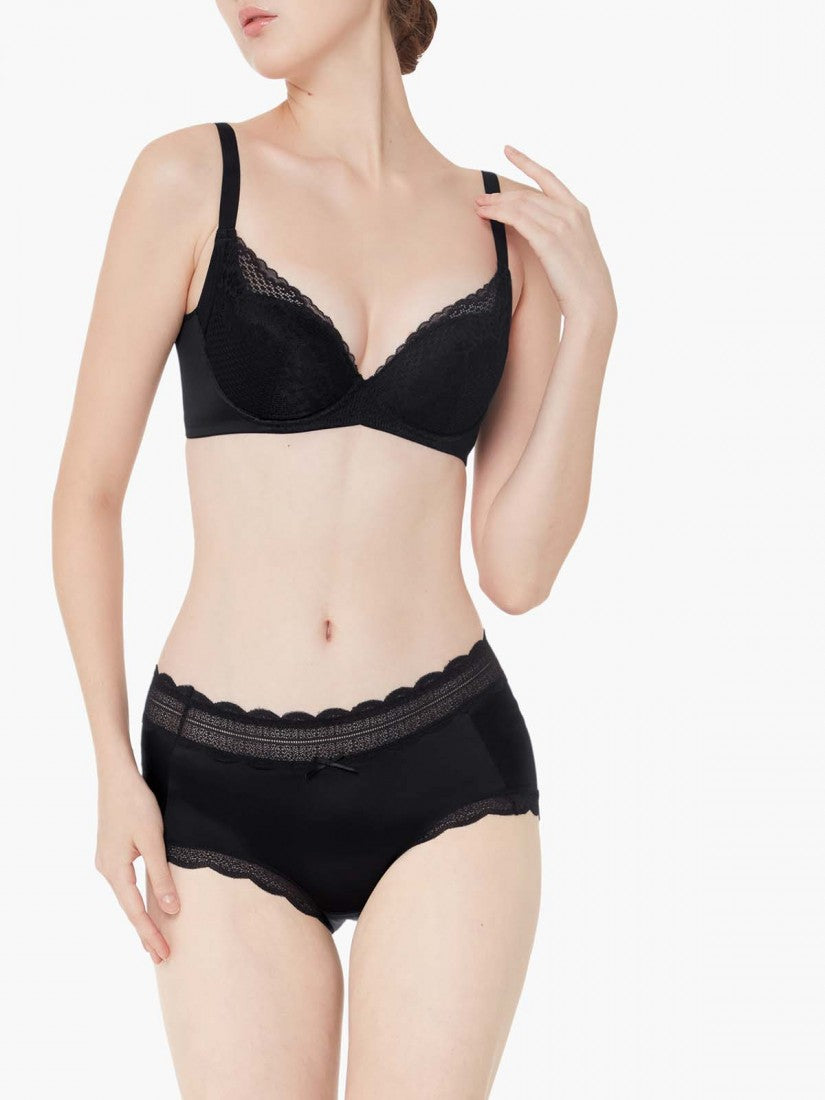 Lace Trimmed Short Brief