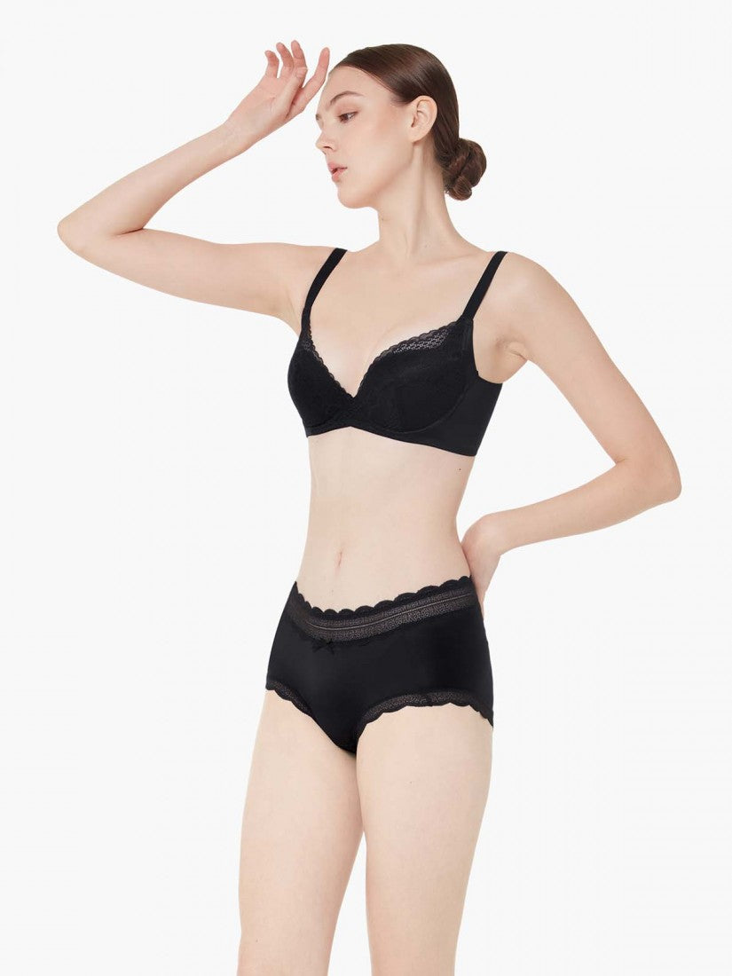 Lace Trimmed Short Brief