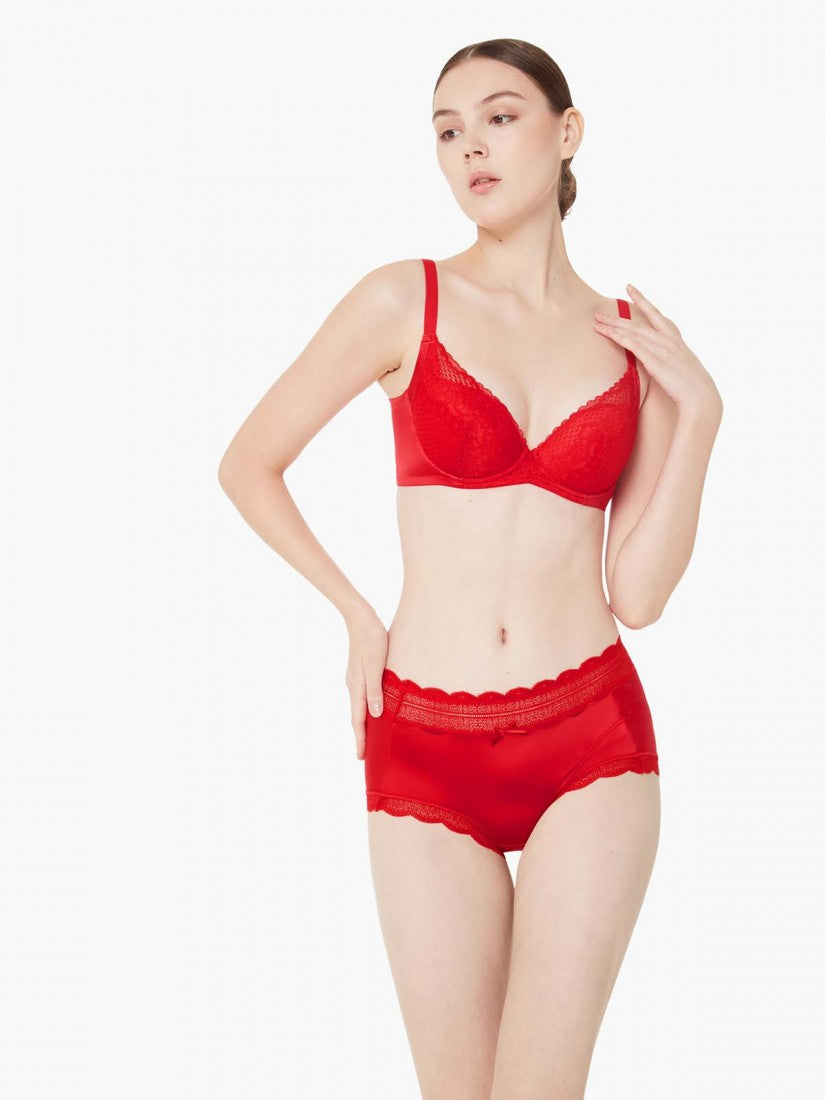 Lace Trimmed Short Brief