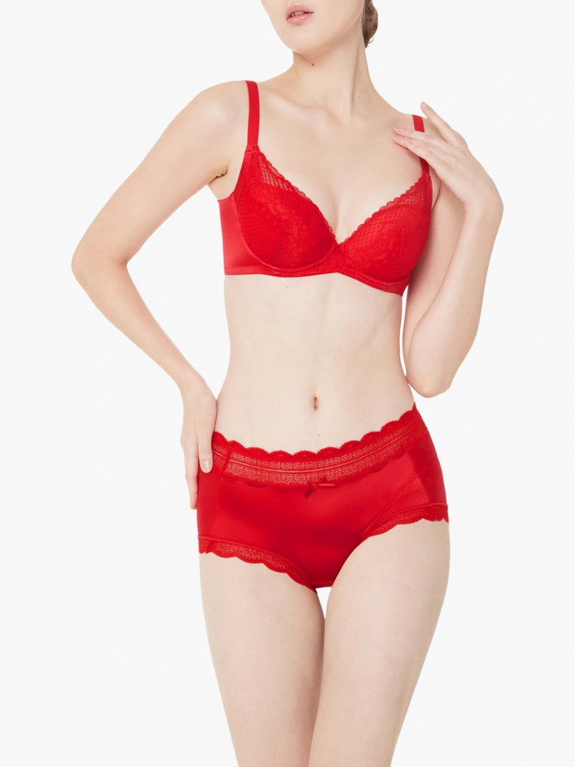 Lace Trimmed Short Brief