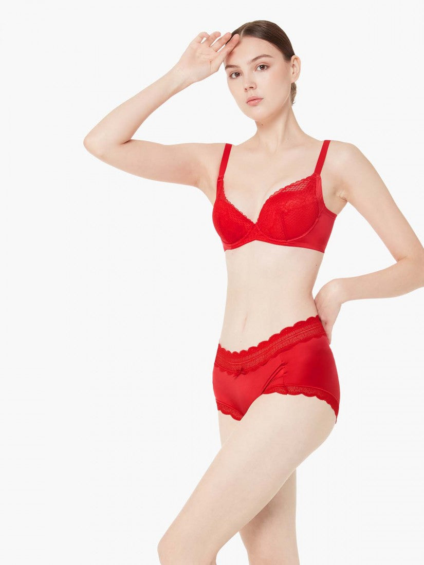 Lace Trimmed Short Brief