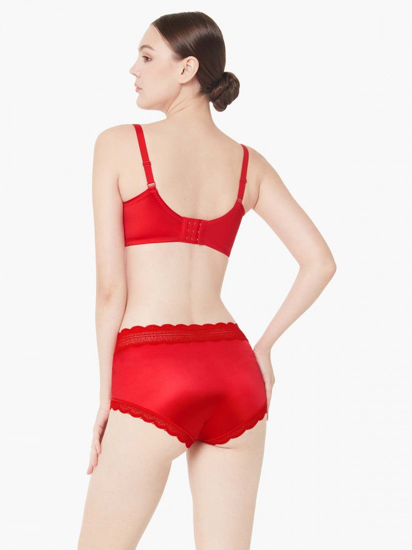 Lace Trimmed Short Brief