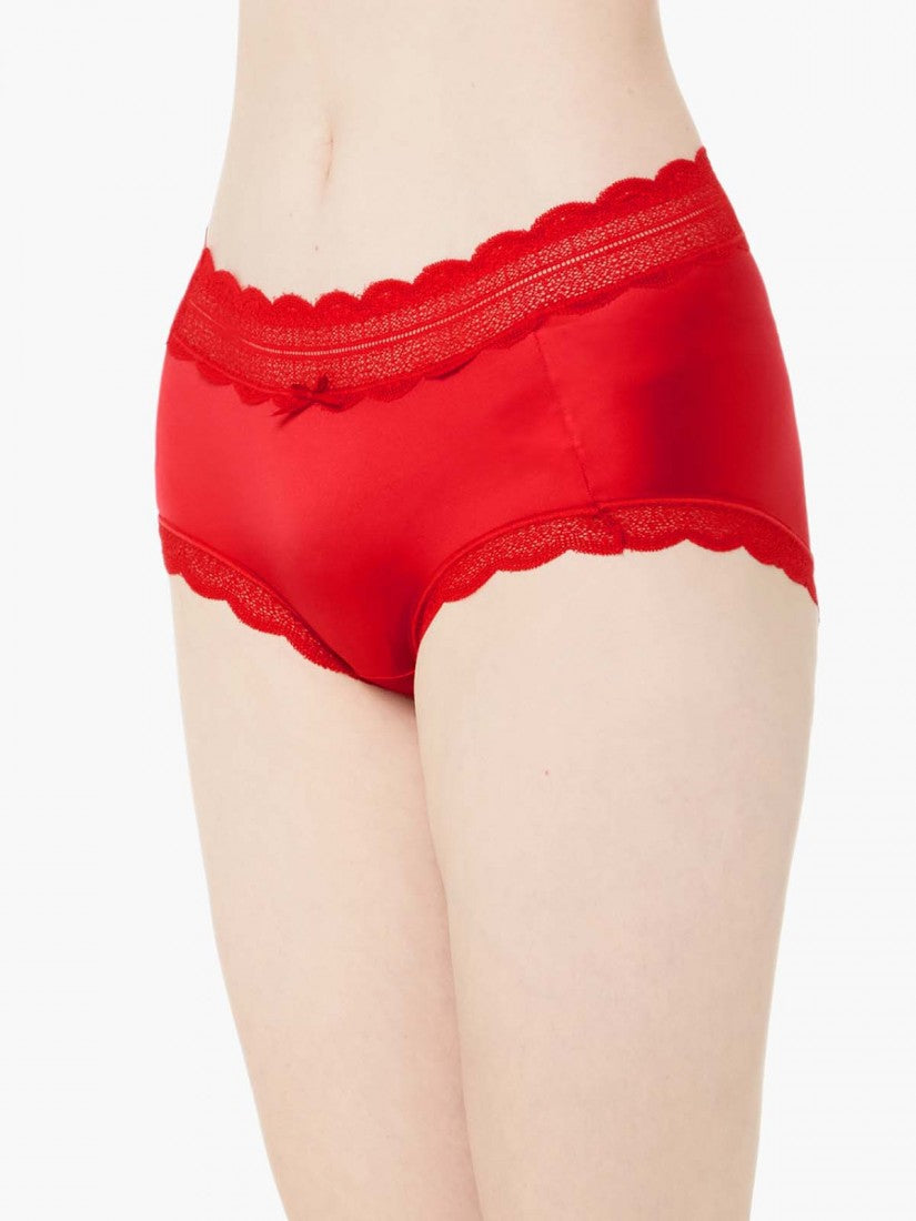 Lace Trimmed Short Brief