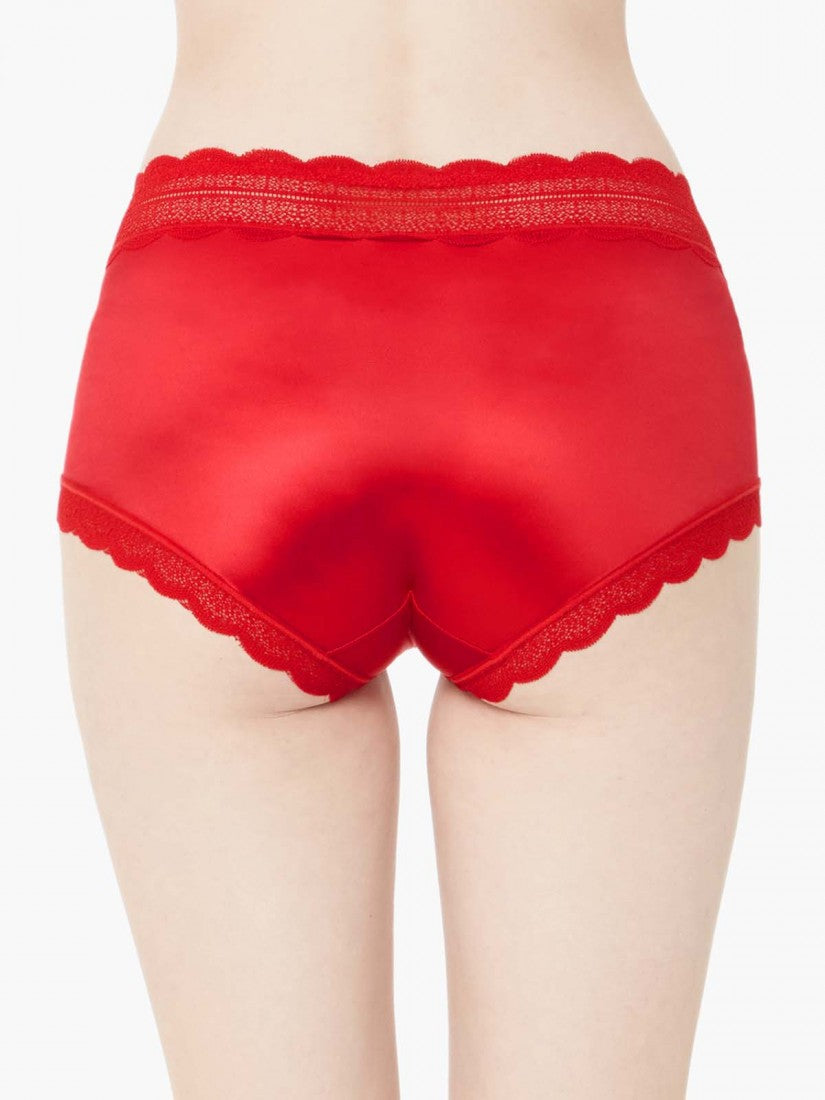 Lace Trimmed Short Brief