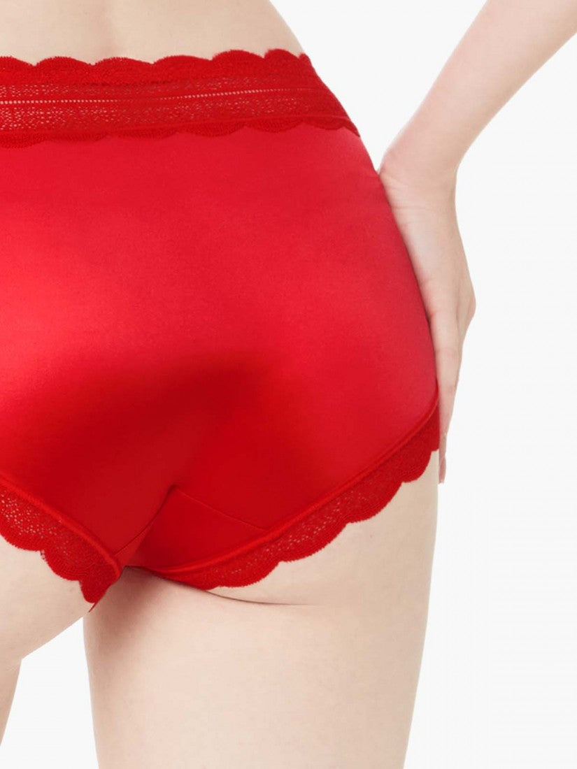 Lace Trimmed Short Brief