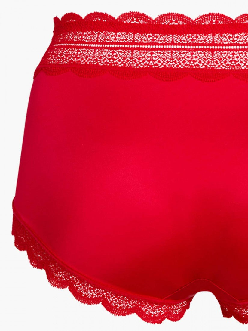 Lace Trimmed Short Brief