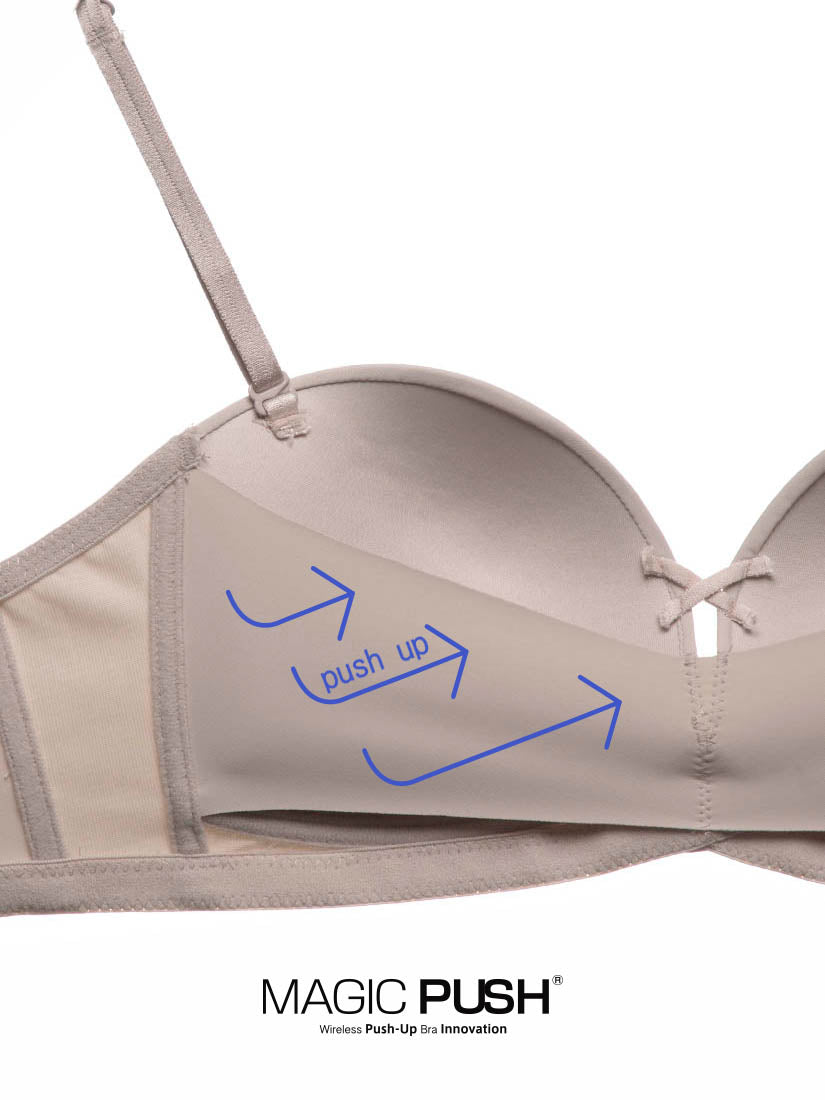 Magic Push / Wireless Half-cup Bra (CUP B-D)