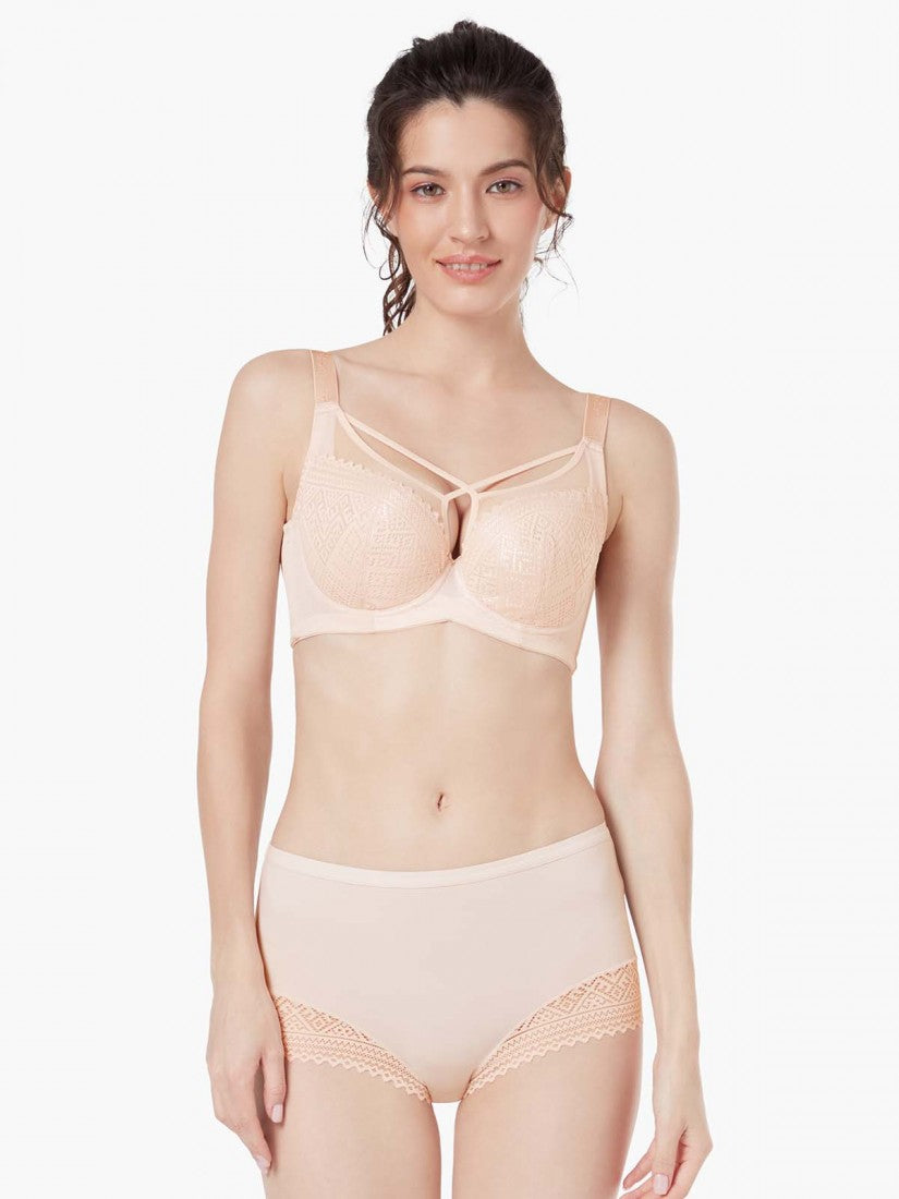 Front Cross Minimizer Full Cup Soft Bra (Cup F-I)