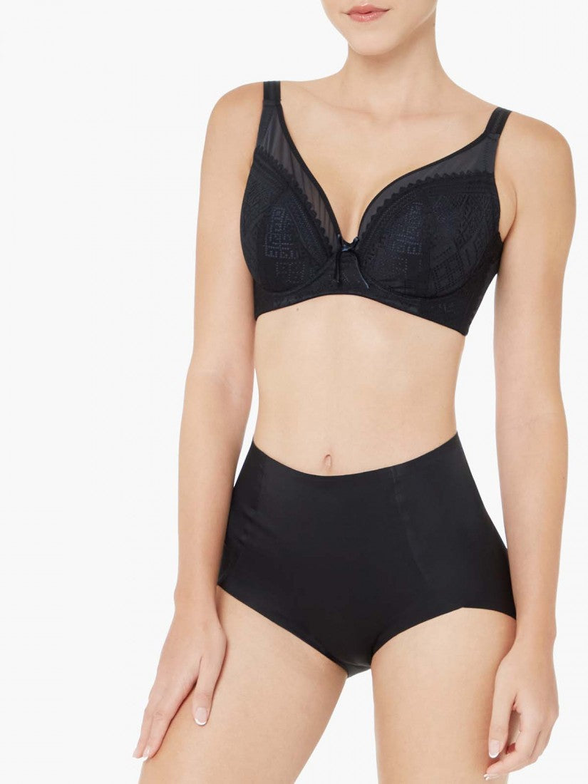 Lace Deep V Soft Cup Bra (Cup C-E)
