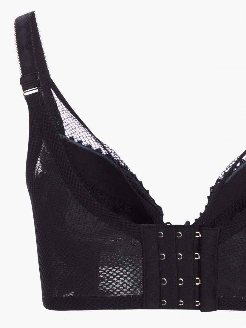 Lace Deep V Soft Cup Bra (Cup C-E)