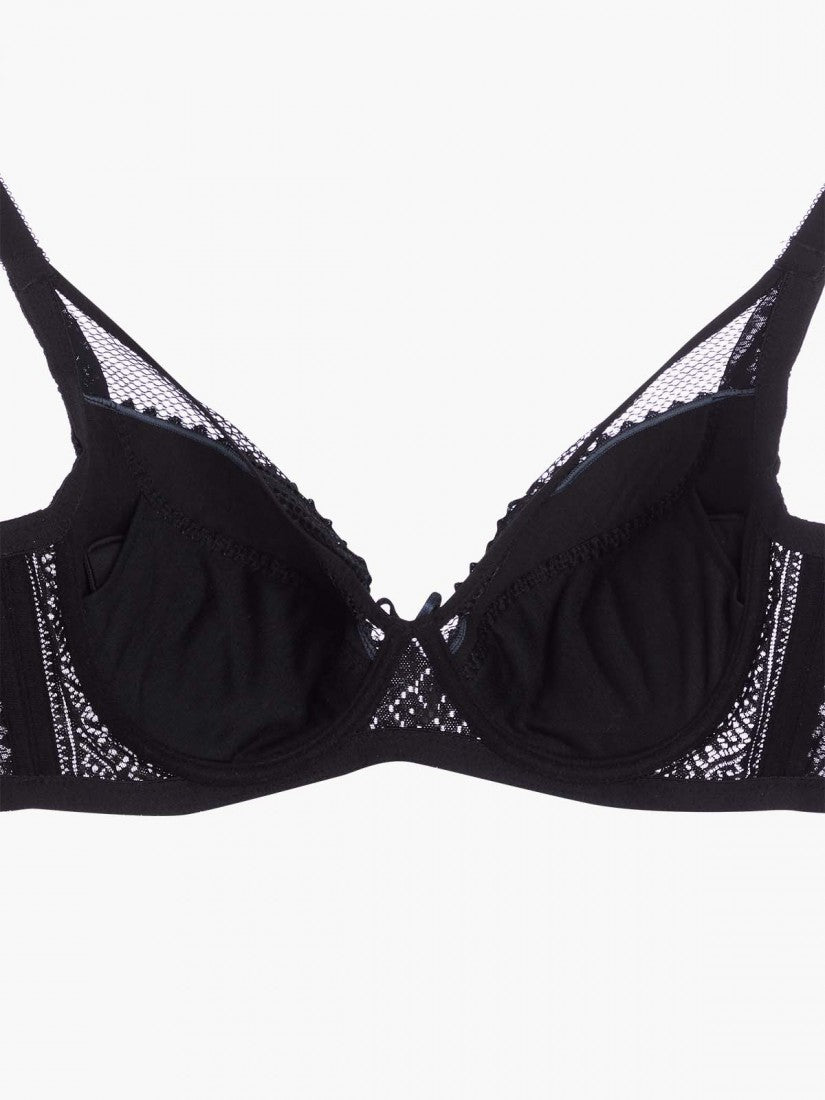 Lace Deep V Soft Cup Bra (Cup C-E)