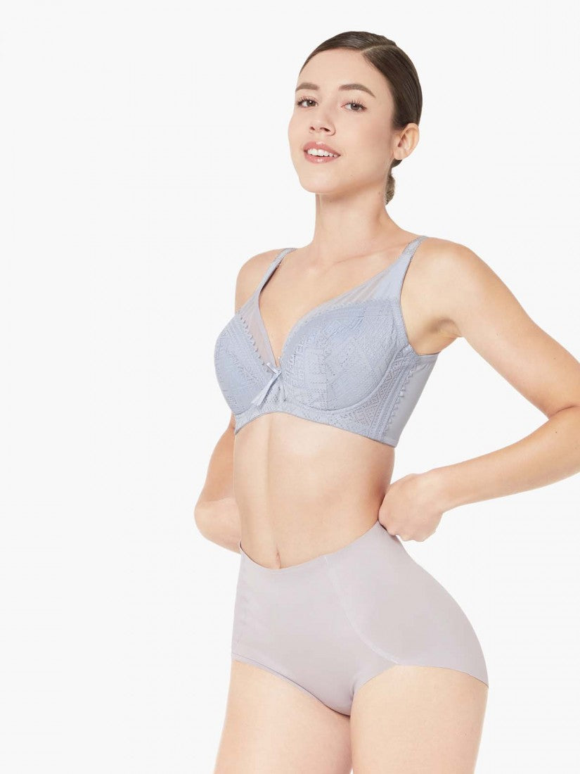 Lace Deep V Soft Cup Bra (Cup C-E)