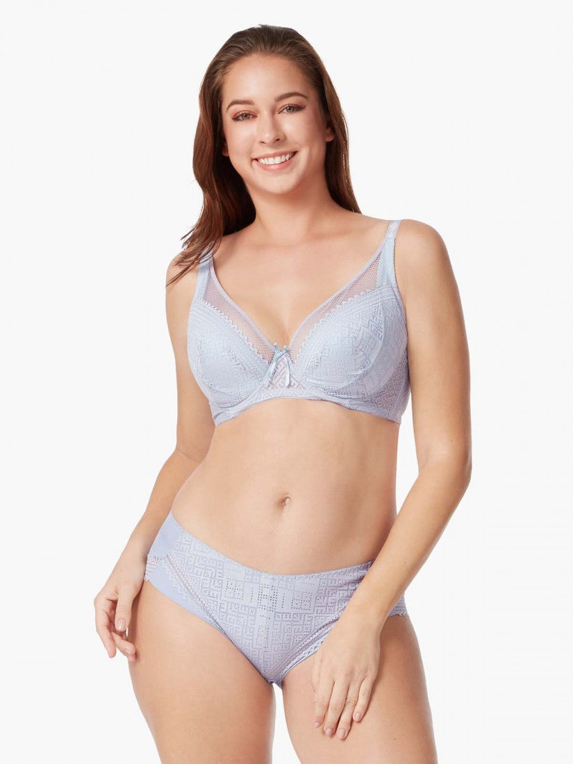 Lace Deep V Soft Cup Bra (Cup C-E)