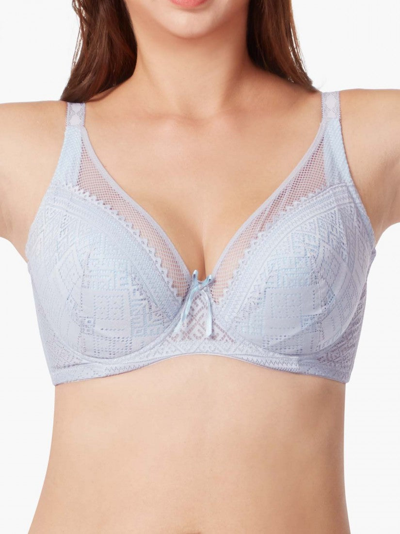 Lace Deep V Soft Cup Bra (Cup C-E)