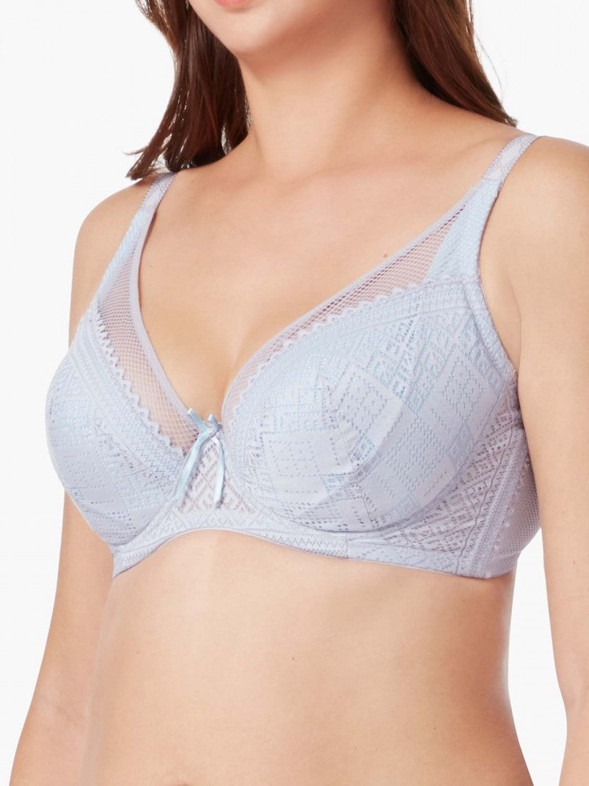 Lace Deep V Soft Cup Bra (Cup C-E)