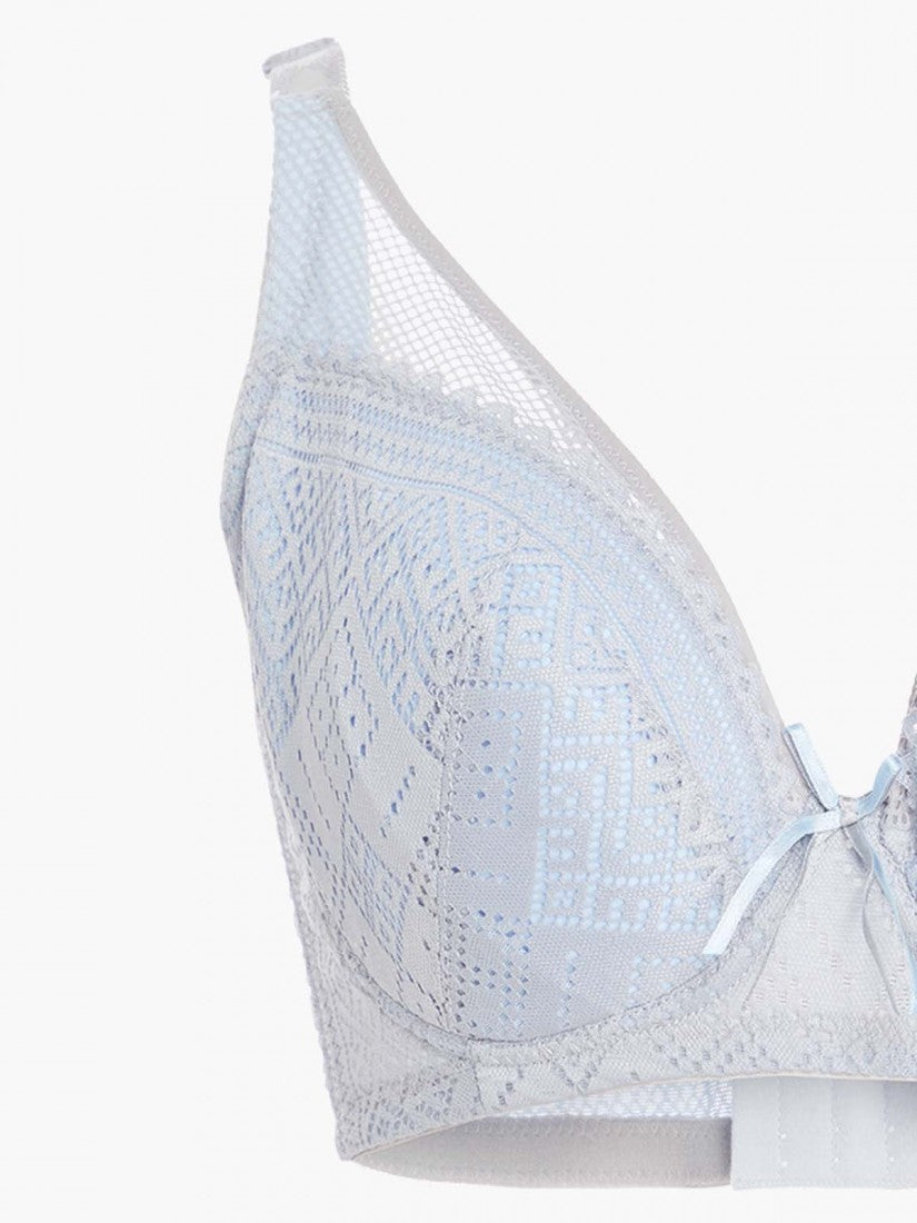 Lace Deep V Soft Cup Bra (Cup C-E)