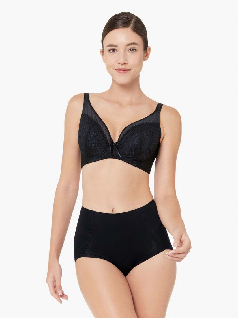 Lace Deep V Soft Cup Bra (Cup F-G)