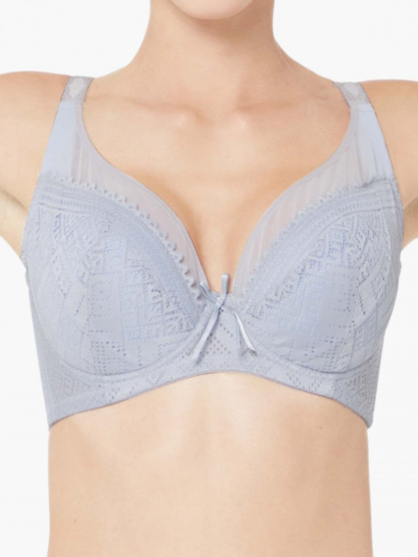 Lace Deep V Soft Cup Bra (Cup F-G)
