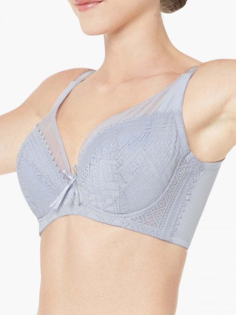 Lace Deep V Soft Cup Bra (Cup F-G)