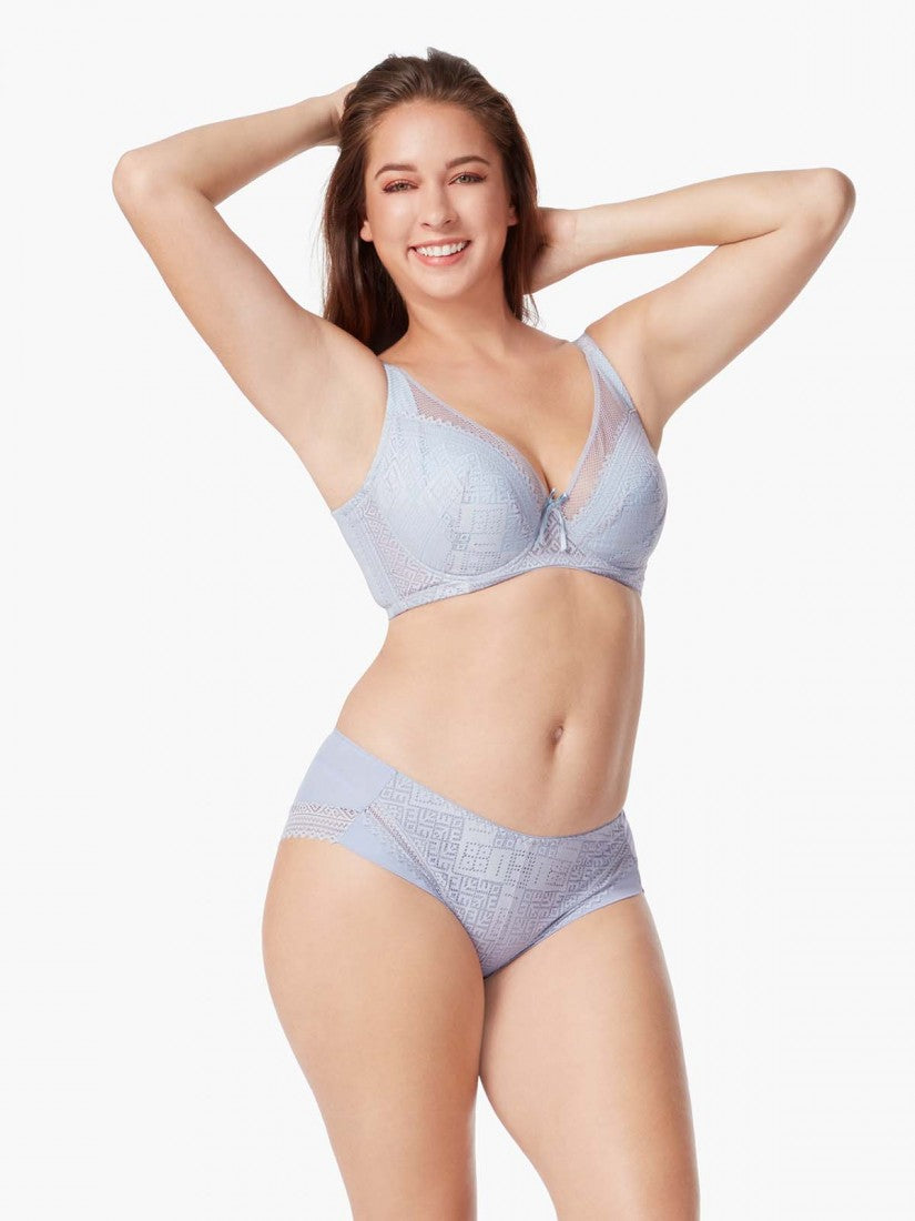 Lace Deep V Soft Cup Bra (Cup F-G)